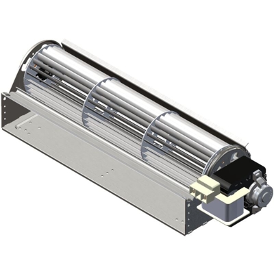 Ventilatore tangenziale motore destro lungo 300 mm diametro 65 mm