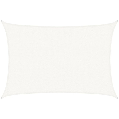 Vela Parasole 160 g/m² Bianca 2,5x4 m in HDPE - Bianco - Vidaxl