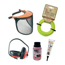Kit per Decespugliatori: Visiera, Filo, Olio, Cuffia e Grasso - BRUMAR - 055415 precio