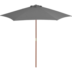 Ombrellone da Esterni con Palo in Legno 270 cm Antracite - Antracite - Vidaxl características
