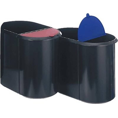 H6103993 Cestino per la carta 29 l Plastica Nero, Blu 1 pz. - Helit