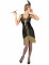 Costume Charleston nero e oro a frange donna