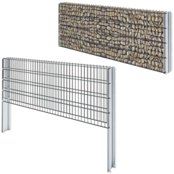 Recinzione 2D Gabbione Acciaio 2,008x0,83 m 2 m (Totale) Grigio - Grigio - Youthup características