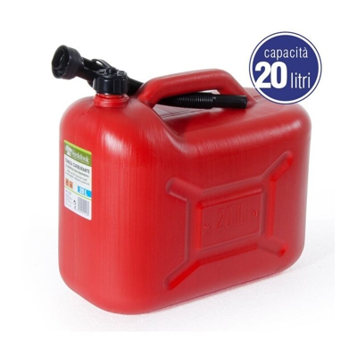 Verdelook - Tanica Benzina 20 Lt Plastica con Boccaglio Trasporto Carburanti Omologata UN