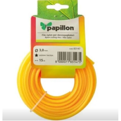 Filo Nylon per Decespugliatore 15 mt ? : 4 mm Profilo: Tondo Papillon