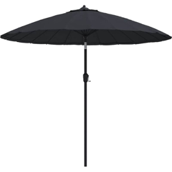 Ombrellone da Esterni con Palo in Alluminio 270 cm Nero - Nero - Vidaxl en oferta