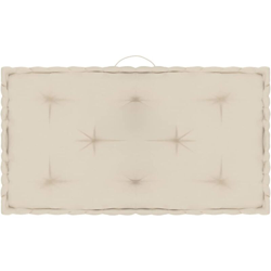 Cuscino per Pallet e Pavimento Beige 73x40x7 cm in Cotone - Beige - Vidaxl precio