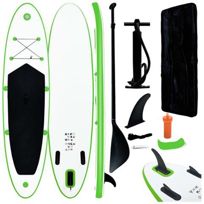 Set Tavola Gonfiabile Da Sup Verde E Bianco