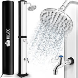 Doccia solare da giardino, 35 litri, con rubinetto e soffione a pioggia, collegamento per tubo da giardino - Tillvex características