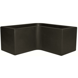 Vaso fioriera angolare liscio in resina 'Fenice' cm. 100 x 100 ANTRACITE precio
