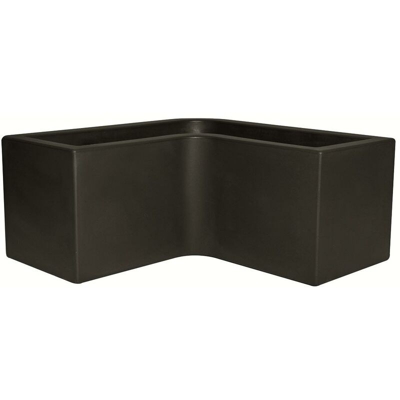 Vaso fioriera angolare liscio in resina 'Fenice' cm. 100 x 100 ANTRACITE