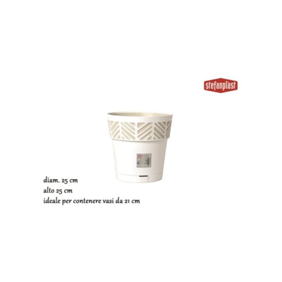 Coprivaso Orfeo Riserva Acqua 25cm Bianco - Stefanplast