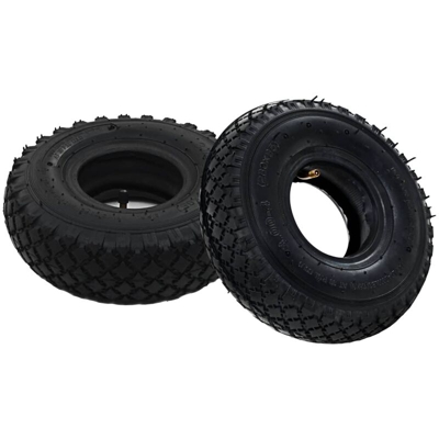 YOUTHUP Pneumatici e Camere Aria 2 pz per Carrello a Mano 3.00-4 260x85 - Nero