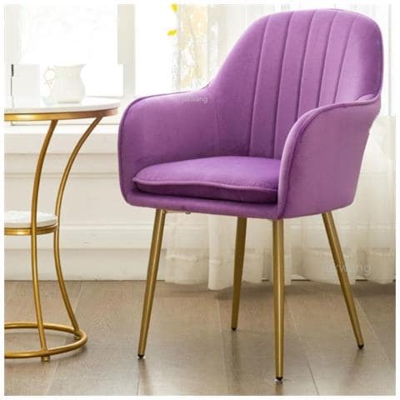 Sedia Da Pranzo Moderna Sedia Per Il Tempo Libero Poltrona Panno Arte Su Misura Mobili Soggiorno Decorazione Divano Salone [ viola]