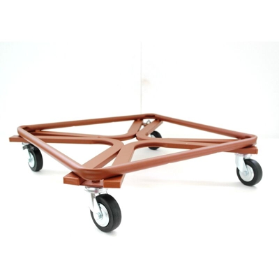 Carrello sottovaso quadrato con ruote industriali cm. 66 COTTO