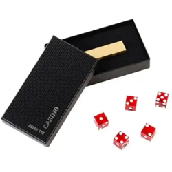 Lgvshopping - Astuccio con 5 Dadi da Gioco 19mm Professionali Casino Rosso Bianco 6 Lati precio