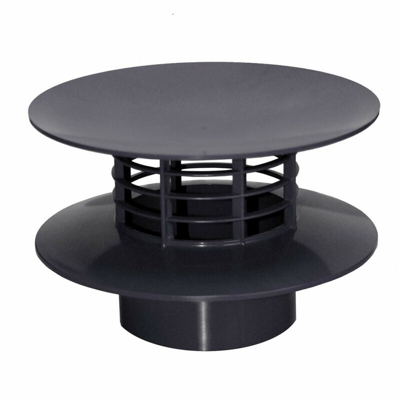 Estrattore statico ø 100 mm grigio nero