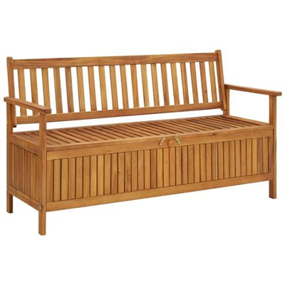 Cassapanca Da Giardino 148 Cm In Legno Massello Di Acacia