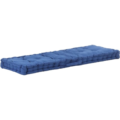 YOUTHUP Cuscino per Pallet e Pavimento in Cotone 120x40x7 cm Blu Chiaro - Blu