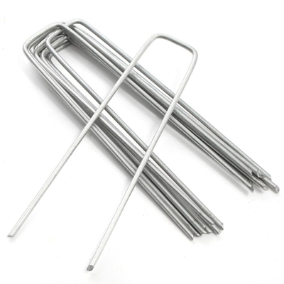 Kit 50 Picchetti Zincati fissaggio prato reti teli pacciamatura 150mm x 25mm x 2,5mm STI