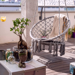 Milani Home - Poltrona sedia sospesa in tessuto per esterno giardino en oferta
