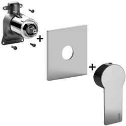 Set esterno miscelatore incasso doccia 1 uscita Tango senza deviatore con piastra in abs - Paffoni en oferta