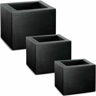 Fioriera per piante Set 3 pz Vasi da esterno per fiori cassetta portafiori fioriere da giardino