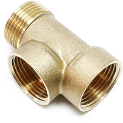 Distributore a T a 3 vie in ottone 3xDN25 1' Collegamento rete idrica domestica Pompa en oferta