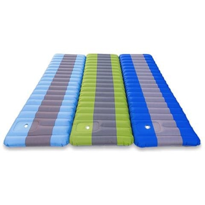Materassino Gonfiabile Da Campeggio Air Sleeping Pad Con Pompa A Pedale Incorporata Zaino In Spalla Escursionismo Viaggi Blu
