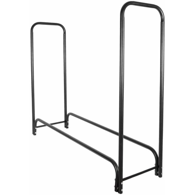 Bc-elec - HMFR-05 Contenitore in acciaio nero in legno 150x36x120CM, legna da ardere - Nero