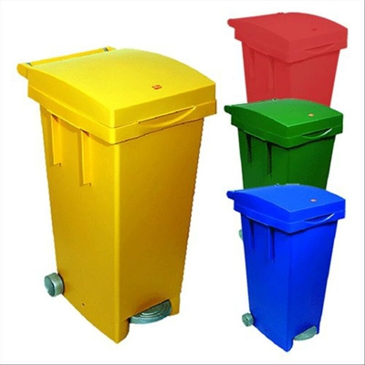 Bidone pvc immondizia blu lt.80