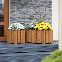 Fioriera amelia in legno impregnato cm.35x75xh37 - Losa en oferta