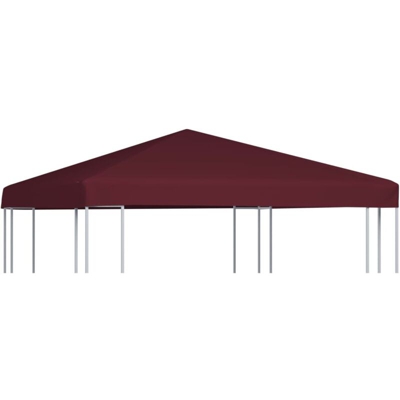 Copertura Superiore per Gazebo 310g/m² 3x3m Bordeaux - Rosso - Vidaxl