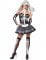 Costume da scheletro sexy bianco e nero per donna características