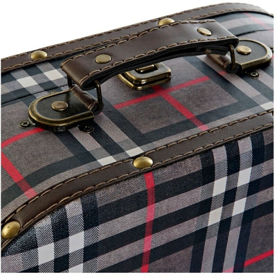 Set di Scatole Decorative DKD Home Decor Legno Tela (2 pcs)