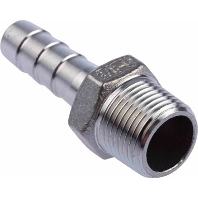 Raccordo filettato in acciaio inox per tubo connessione R 3/8' maschio x 10 mm a spine maschio - Rs Pro