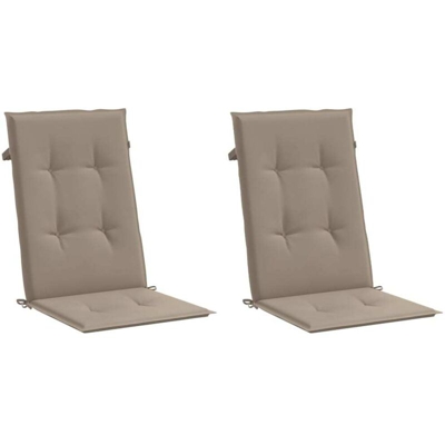 vidaXL Cuscini per Sedie da Giardino 2 pz Talpa 120x50x4 cm - Grigio