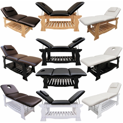 Eyepower - Lettino per Massaggi struttura in legno ML-500 bianco bianco