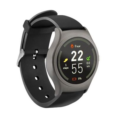 Smartwatch SW201 Display 1.3'' Bluetooth per Fitness con Pedometro e Cardiofrequenzimetro Nero - Europa