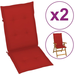 vidaXL Cuscini per Sedie da Giardino 2 pz Rossi 120x50x4 cm - Rosso características