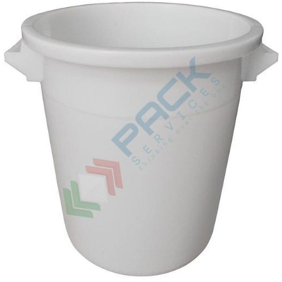 Bidone in plastica per alimenti da 35 litri - Bianco neutro - Mobil Plastic