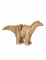 4 Segna posto in resina dinosauro dorato 9.5 x 9 cm