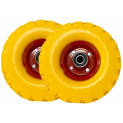 2PZ Ruote carriola antiforatura pneumatici di gomma piena antipanne 4.10/3.50-4