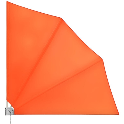 Tenda da Balcone a ventaglio Supporto per Parete 140x140cm Protezione dal Sole Privacy colore a scelta Arancione - Deuba