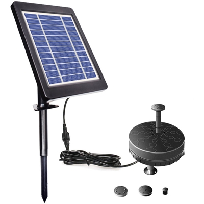 Fontana CC senza spazzole con accumulo di energia solare da 3,5 W con luce LED