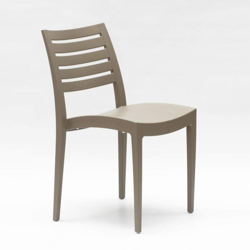 Sedia impilabile in polipropilene per giardino e bar Grand Soleil Firenze | Beige en oferta