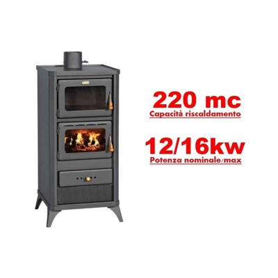 Stufa a legna/Termocamino con forno 12/16 Kw - Mod. Lift