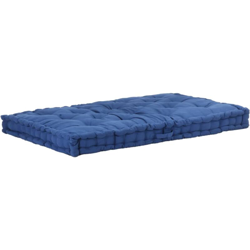 vidaXL Cuscino per Pallet e Pavimento in Cotone 120x80x10 cm Blu Chiaro - Blu precio