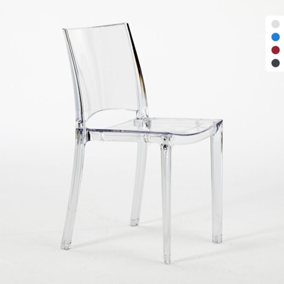 Sedie trasparenti per cucina bar e ristorante impilabile B-Side Grand Soleil | Trasparente