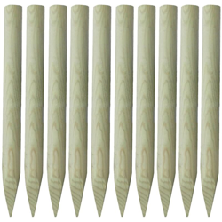 Pannelli di Recinzione per Prato 10 pz in Legno 100 cm - Verde - Youthup características